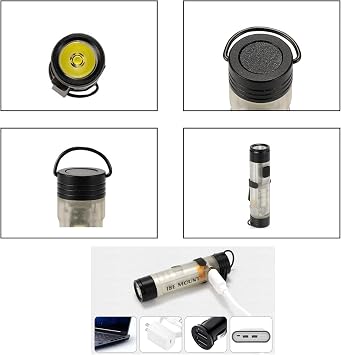 ISE MOUNT Flashlight, Keychain Light, LED Light, Key Holder, Flashlight, Type-C Charging Cable, For Disaster Prevention, Walks, Emergencies, Small, Protection, Ultra Lightweight, 350 Lumens
