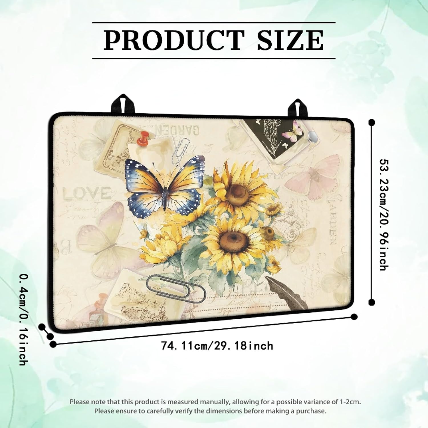 Sunflower Butterfly Stove Top Covers,Electric Stove Cover Protector,Anti-Slip Heat Resistant Glass Cooktop Covers,Kitchen Ceramic Glass Stovetop Protector Mat,Kitchen Accessories and Decor