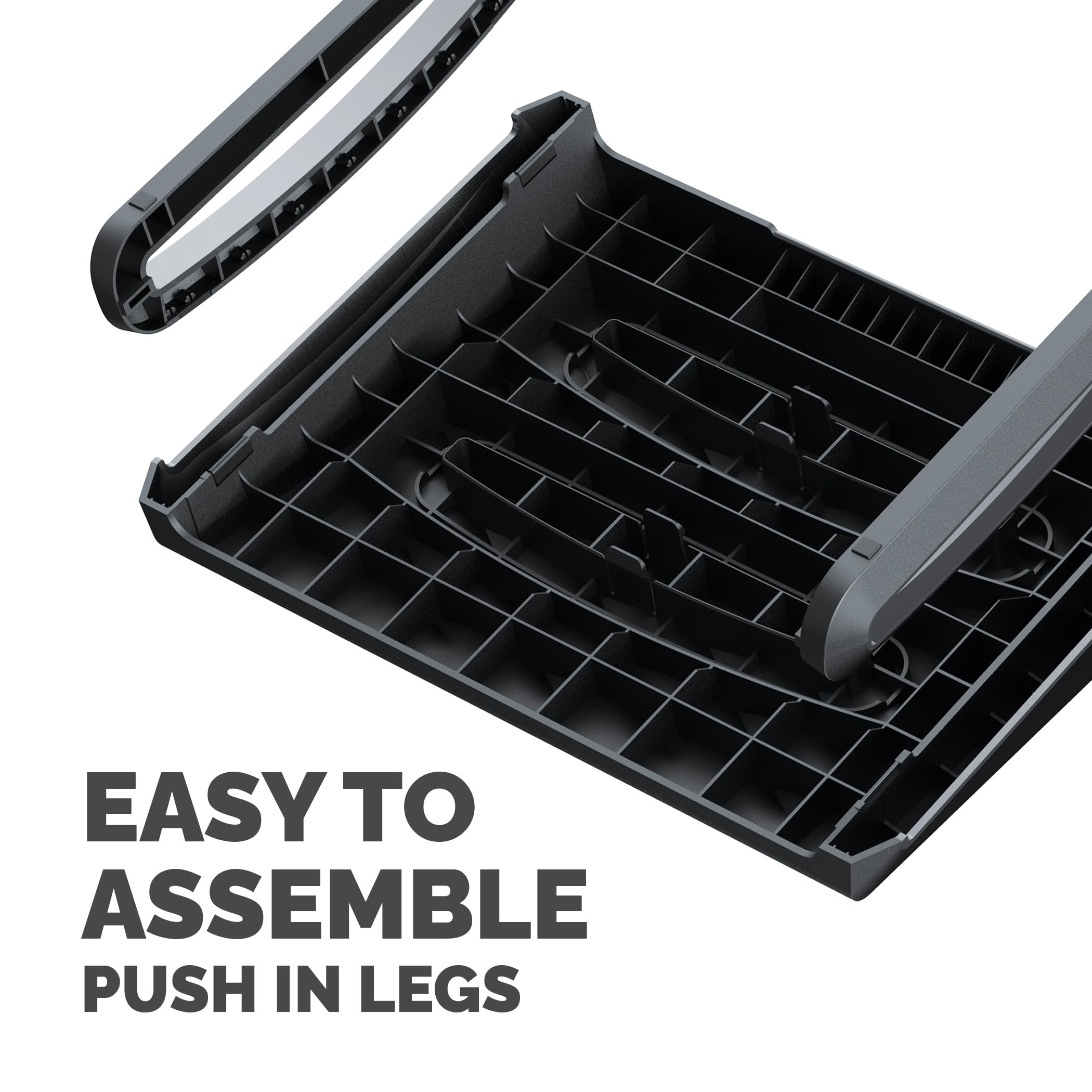 Fellowes Poggiapiedi ergonomico - Breyta™ poggiapiedi regolabile da scrivania per l'ufficio e la casa - Riciclabile al 100% - Garanzia di 5 anni - Nero