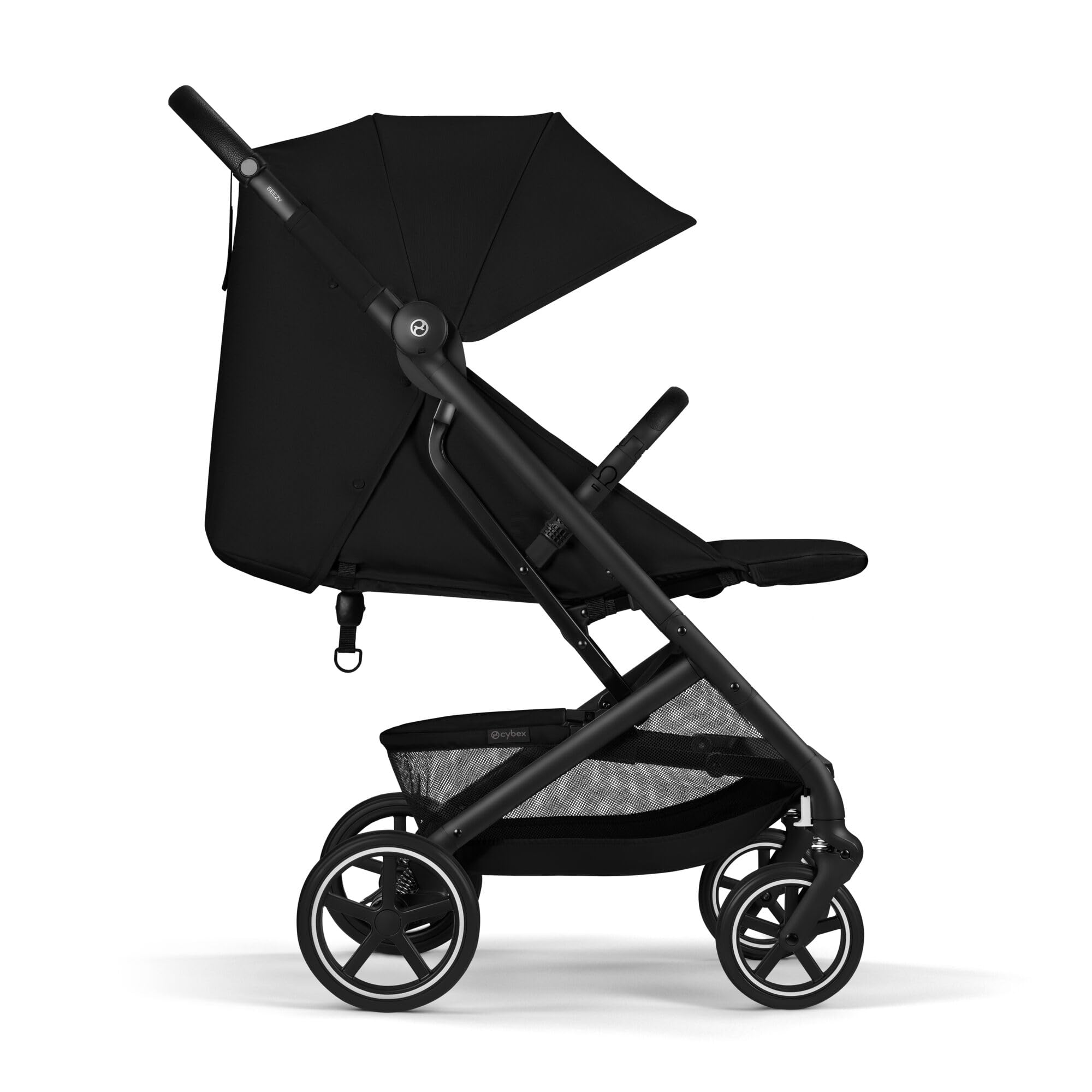 CYBEX Gold Kinderwagen BEEZY mit Ergonomischer Liegeposition, Ab Geburt bis ca. 4 Jahre (max. 22 kg), Kompakt faltbar, Einhand-Gurtsystem, Magic Black