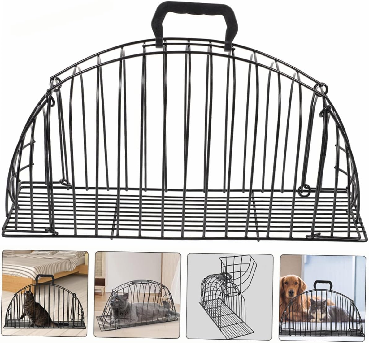 Cat Shower Cage Stainless Steel Mesh Cat Grooming Cage for Bathing and