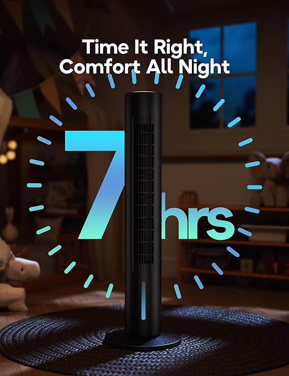 Windowless Portable Air Conditioner, 35.2 Evaporative Air Cooler for Room No Window, 7H Timer, 4 Modes, Remote Control, 140 Max Oscillating, Large Water Tank, Quiet AC Unit for Bedroom, Black