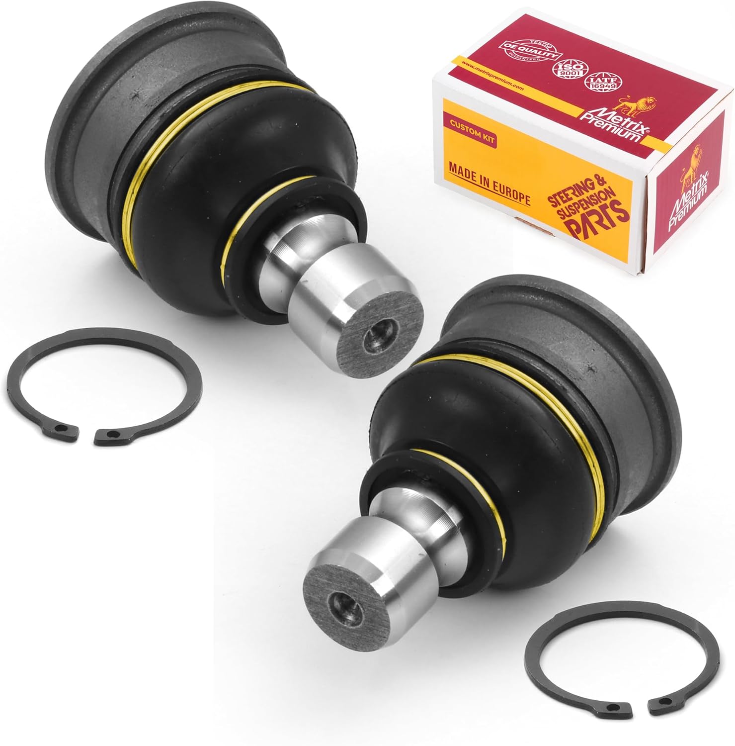 Metrix Premium 2-Pc Front Lower Ball Joint Kit for Nissan Versa, Juke, Sentra, Leaf, Cube, Tiida | K500223 OEM Replacement, Made in Europe