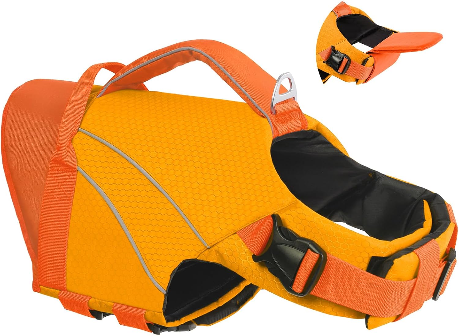 KONVINIT Dog Life Jacket Life Jacket for Dogs with Removable Chin Rest for Medium Dogs Reinforced Safety Vest with Handle Easy to Put on Ideal for Training and Water Sports