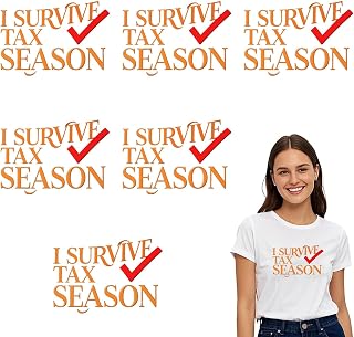 ISurvive Tax Season Iron on Patch for Hats 6pcs