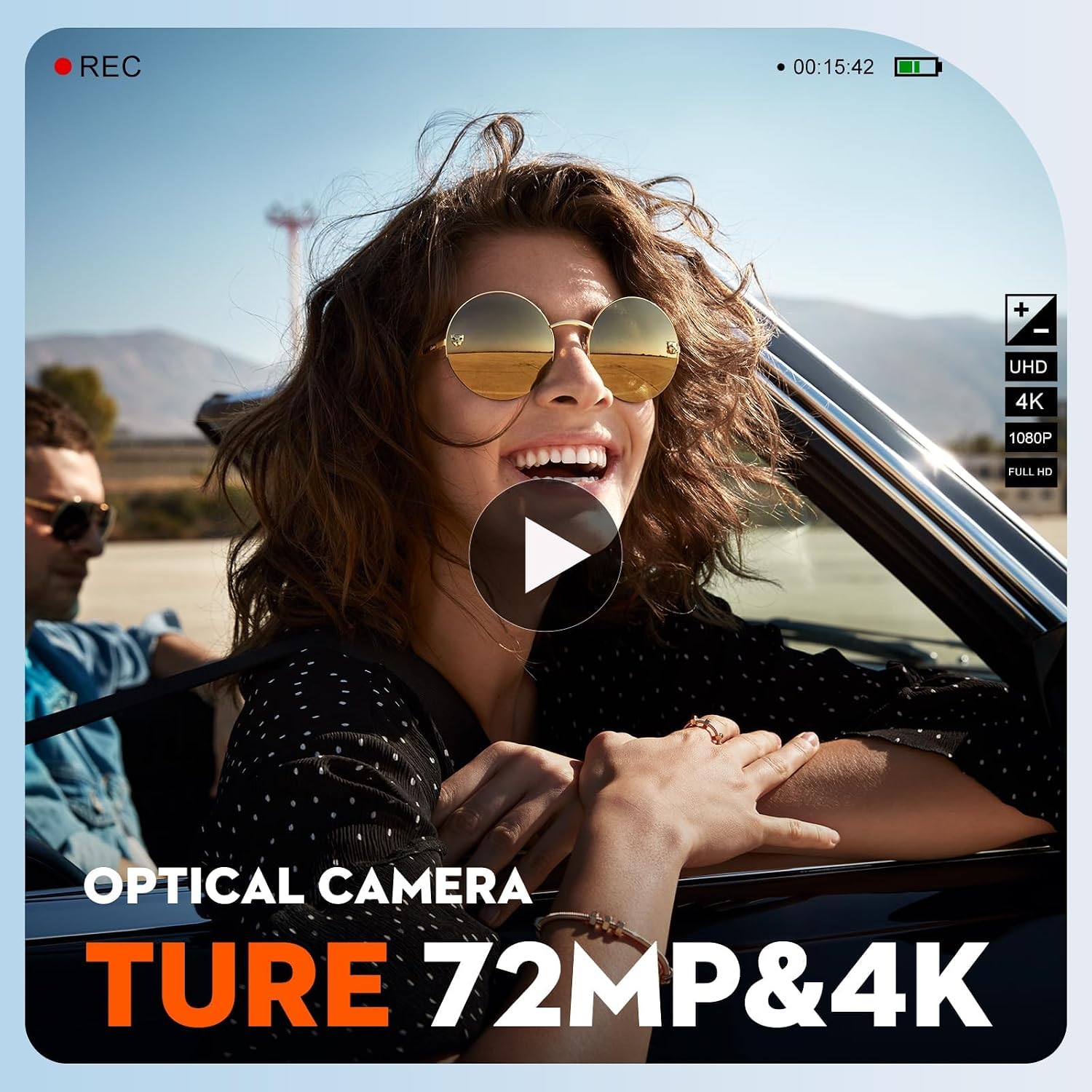 G-Anica 4K&72MP Digital Cameras for Photography, 72MP&12X Optical Video Camera, 720°Flip Screen, Vlogging Camera for YouTube with Flash, WiFi & HDMI Output, Autofocus, Anti-Shake, 32GB SD Card(Black)