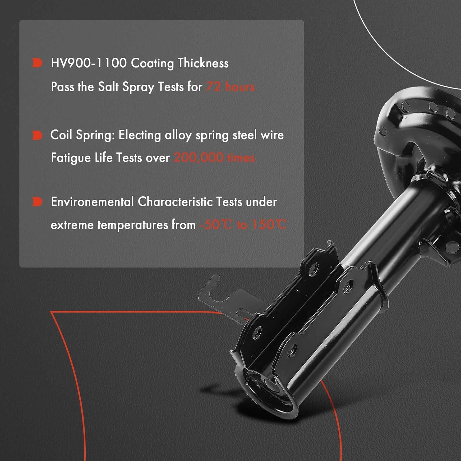 A-Premium Front Pair [2] Strut Assembly Compatible with Chevrolet Cruze 2012-2015, Cruze Limited 2016, Volt 2012-2015 & Buick Verano 2012-2017