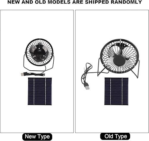 Vista 4 de Ventilador de panel solar 2.5W 5V Ventilador de energía solar Salida USB Ventilador de escape alimentado por energía solar Ventilador de escritorio