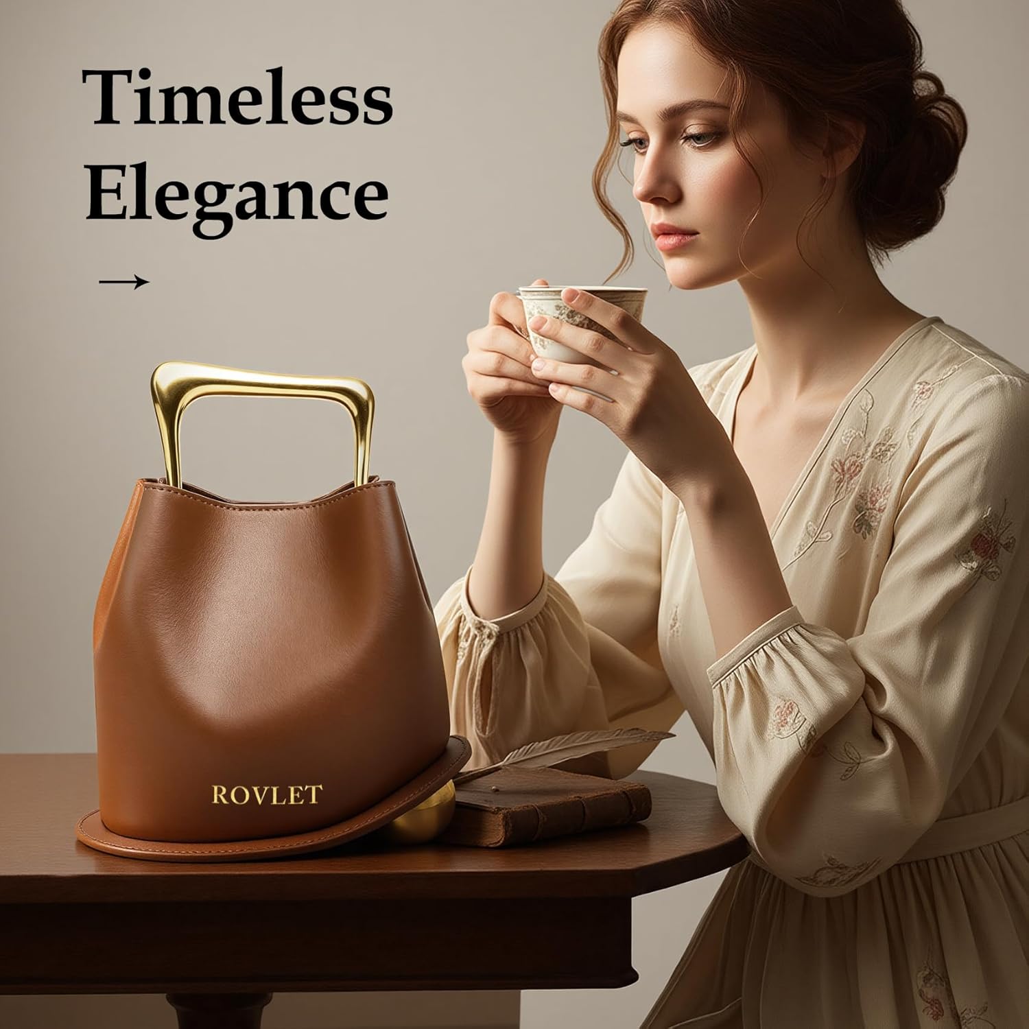 Bucket Bag for Women Retro Crossbody Bags Trendy Vegan Leather Shoulder Purses Designer Ladies Handbag - Image 4