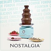 Vista 5 de Nostalgia Máquina eléctrica de fuente de fondue de chocolate de 4 niveles para fiestas, derrite queso, queso, dulces y licor, sumerge fresas