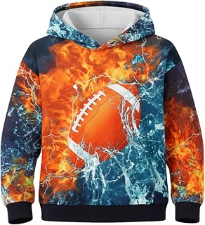 PATPAT Boys Hoodie 3D Graphic Sweatshirt Lightweight Pullover 6-14Y | Long Sleeve Hooded Sweatshirt, Dinosaur, Wolf, Truck 3D Graphics, Elastic ribbed cuffs, Easy Match, Perfect for daily wear.