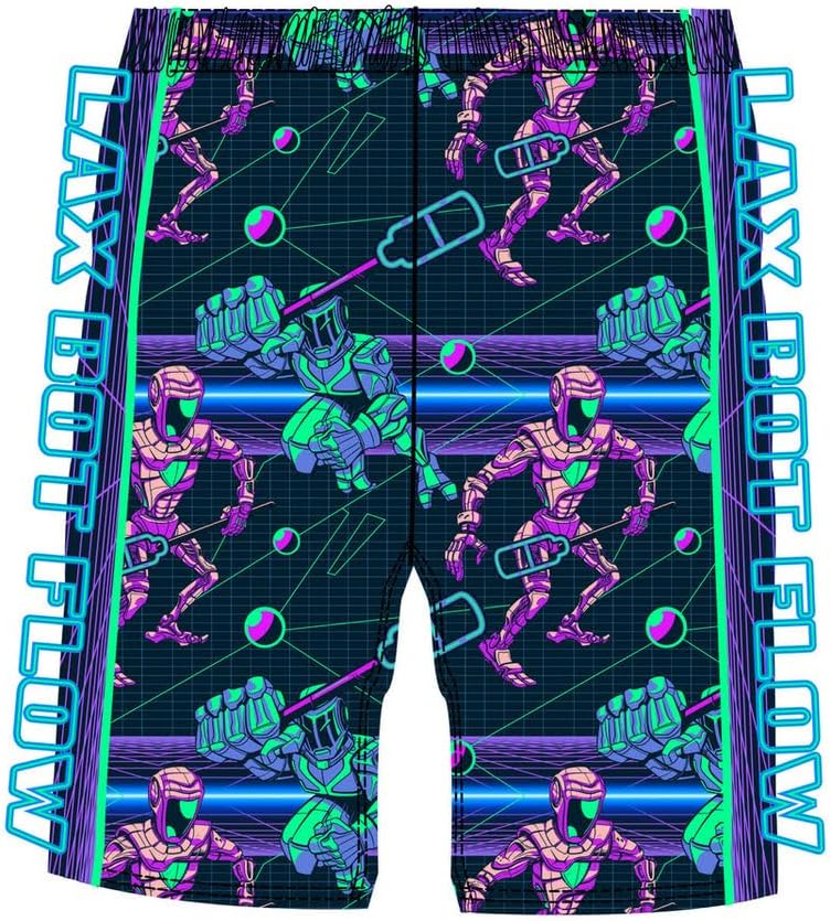 Flow Society Lax Robots Attack Boys Athletic Shorts - Lacrosse Shorts - Gym Shorts - Sports - Activewear - Patterned Shorts