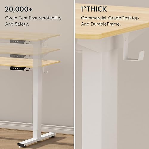 Miniatura 6 de Flexispot - Escritorio eléctrico de pie con altura ajustable, soporte para escritorio para oficina en casa, oficina o mesa de trabajo