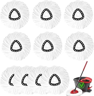 10Pack Mop Replacement Head Compatible with Cedar Easywring 1-Tank System | Deep-Cleaning,360° Rotation,Edge-to-Edge Reach,Easy House Floor Mopping,Machine Washable
