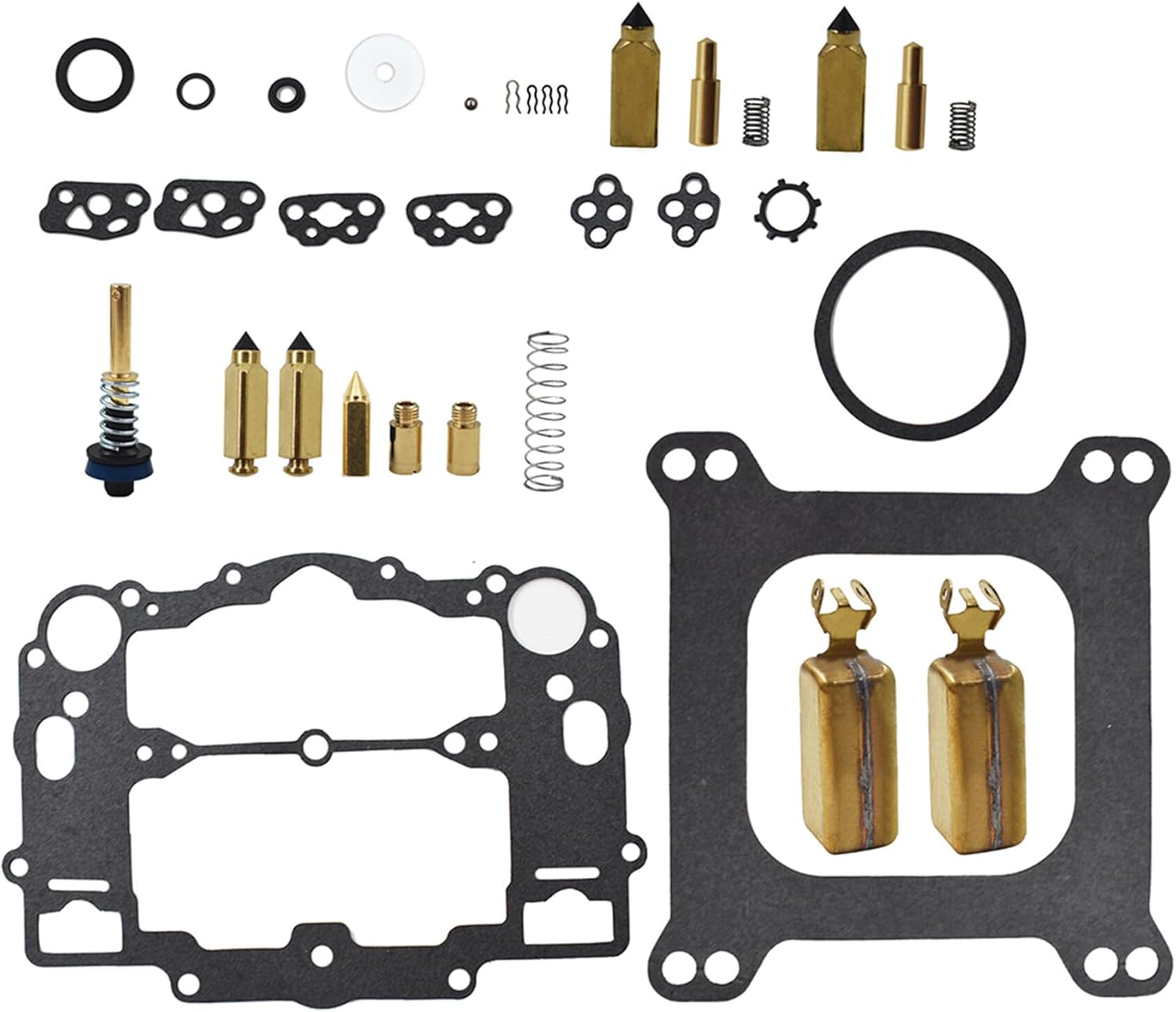 Silscvtt Carburetor Repair Kit 8M0120193 Replacement for Weber Marine W-4 BBL Mercruiser 809064 with Floats