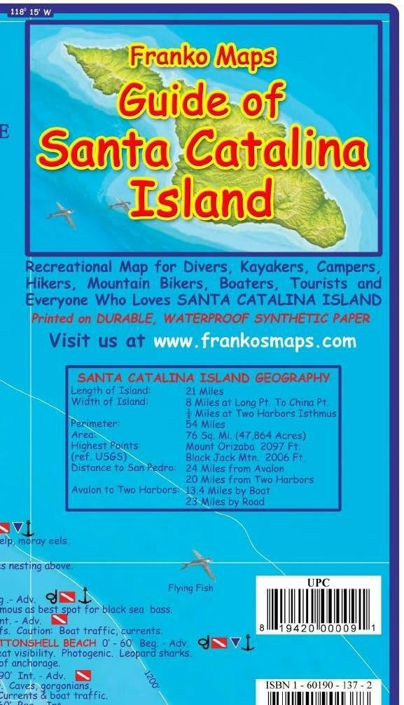 Santa Catalina Island California Adventure & Dive Guide Franko Maps Waterproof Map [Map] Map – May 30, 2020