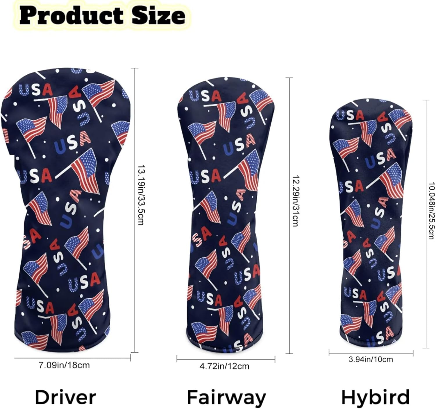 Rnyleeg Funny Golf Club Head Covers Driver Head Cover 3/5 Wood Headcover Hybird Headcovers Golf Accessories for Women Men