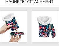 Vista 40 de Fintie Soporte para anteojos forrado de felpa con base magnética, estuche de cuero vegano prémium para lentes