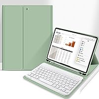 Vista 1 de aoub Funda para iPad de 9ª/8ª/7ª Generación de 10.2 pulgadas, Funda con Soporte Folio Desmontable Cubierta de Teclado Inalámbrico Bluetooth Funda