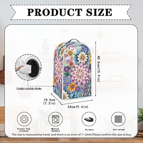 Vista 234 de doginthehole Hummingbird Blender Covers for Kitchen, Washable Appliance Covers Anti Fingerprint Stain Resistant Polyester Blender Dust Cover