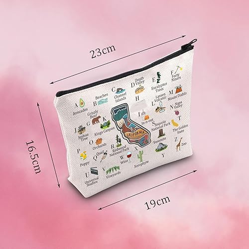 Miniatura 2 de Regalo del estado de California Bolsa de maquillaje con cremallera Regalo de viaje de California Regalo de mudanza a California Regalo, Maquillaje