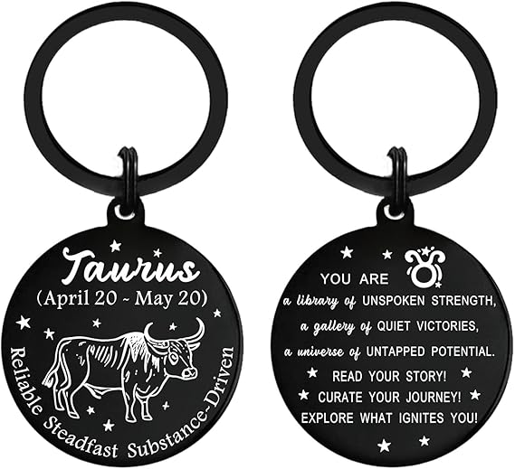 Zodiac Sign Gifts - 12 Constellations Keychain - Zodiac Birthday, Astrology Lovers Keyring
