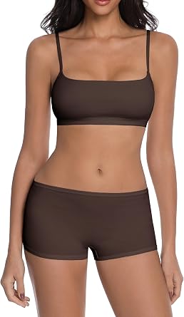 Abonlen Lounge Sets for Women 2 Piece Pajamas Camisole Tops With Shorts Sleepwear Tank Tops