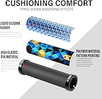 Vista 4 de CNC Empuñaduras de manillar de bicicleta, diseño de empuñaduras de silicona MTB, empuñaduras de gel para bicicleta de montaña/BMX/bicicleta.