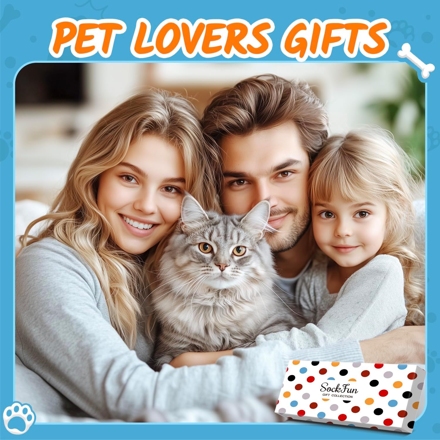 Funny Socks for Women - Cat Dog Socks, Cat Lover Christmas Stocking Stuffers - Image 5