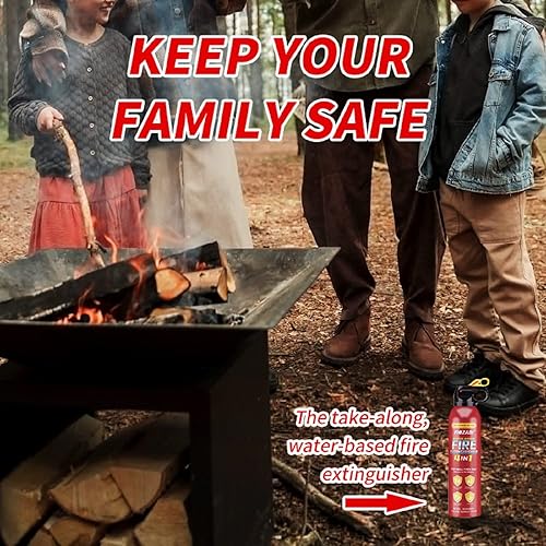 Miniatura 5 de FIOZABI Paquete de 2 extintores de incendios portátiles 4 en 1 con soporte para la casacochecocinagarajehogar, extintores de incendios a base de