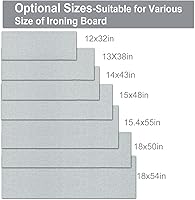 Vista 6 de Duwee Tabla de planchar de lujo, material de fieltro extra denso con 0.394 in de grosor (15 x 48 pulgadas)