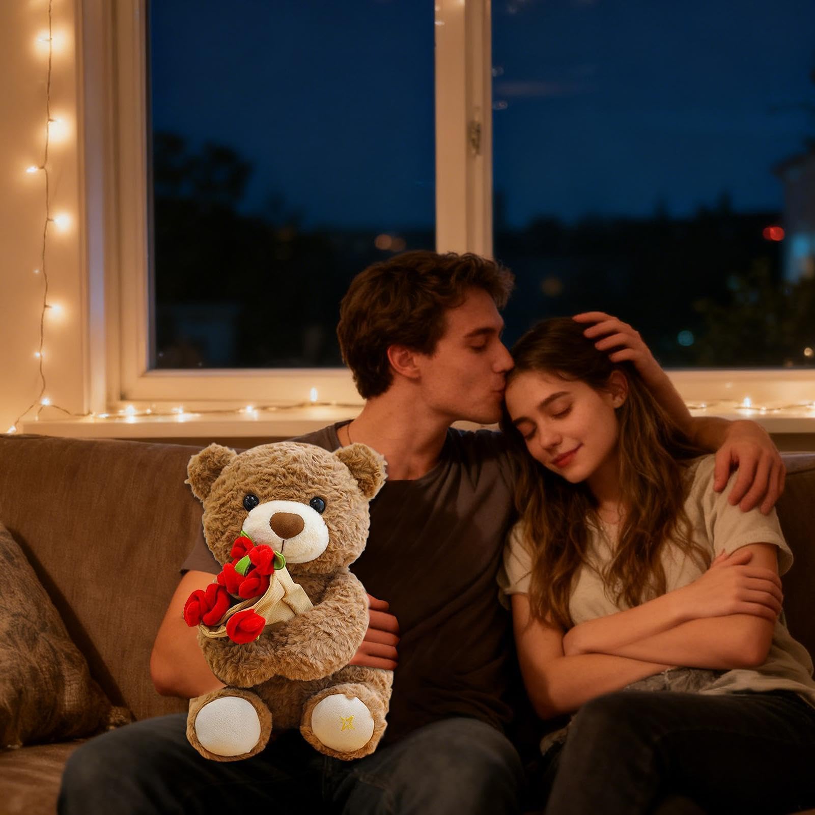 Weiches Bär Kuscheltier Sammelbar Kuscheltier Puppe, niedlicher Komfort Begleiter Plüschfigur, süßes Geschenkartikel | Erwachsene Damen Herren Kinder Kinder Mädchen Home Schlafzimmer