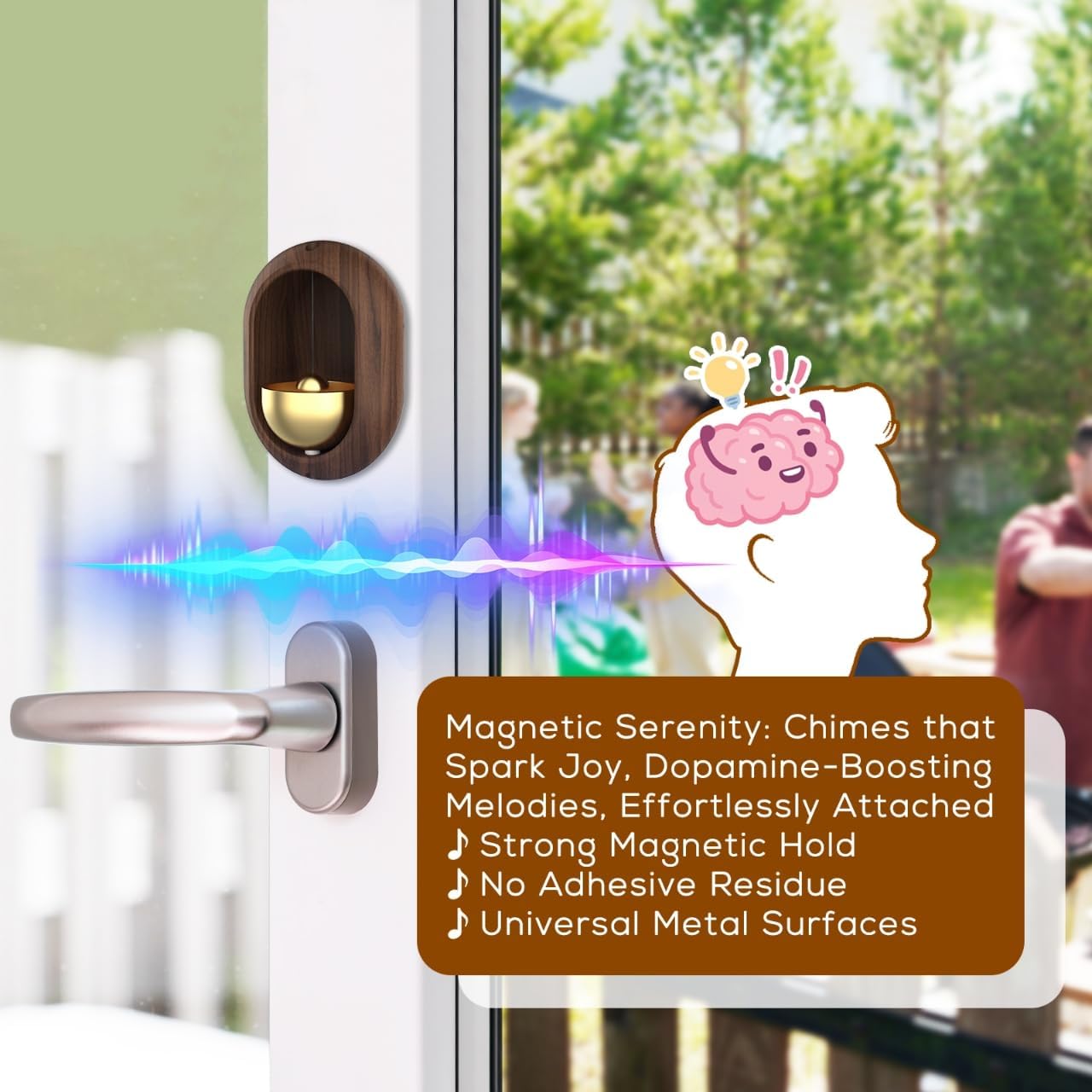 Shopkeepers Bell for Door Opening – Magnetic Door Chime for Business When Entering, Ideal for Store/Office/Gate Decor & Housewarming Gifts