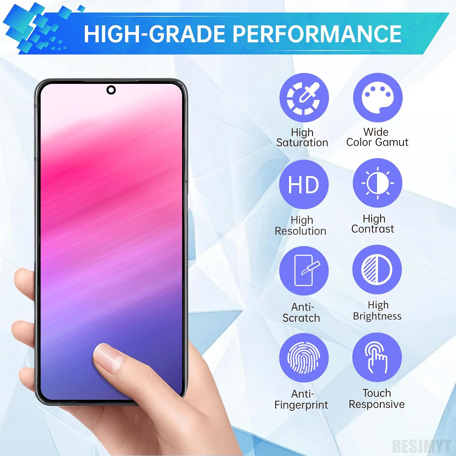 for Samsung Galaxy A54 Screen Replacement with Frame LCD Display Touch Digitizer Full Assembly Fix Glass with Repair Tools Kit SM-A546U SM-A546U1