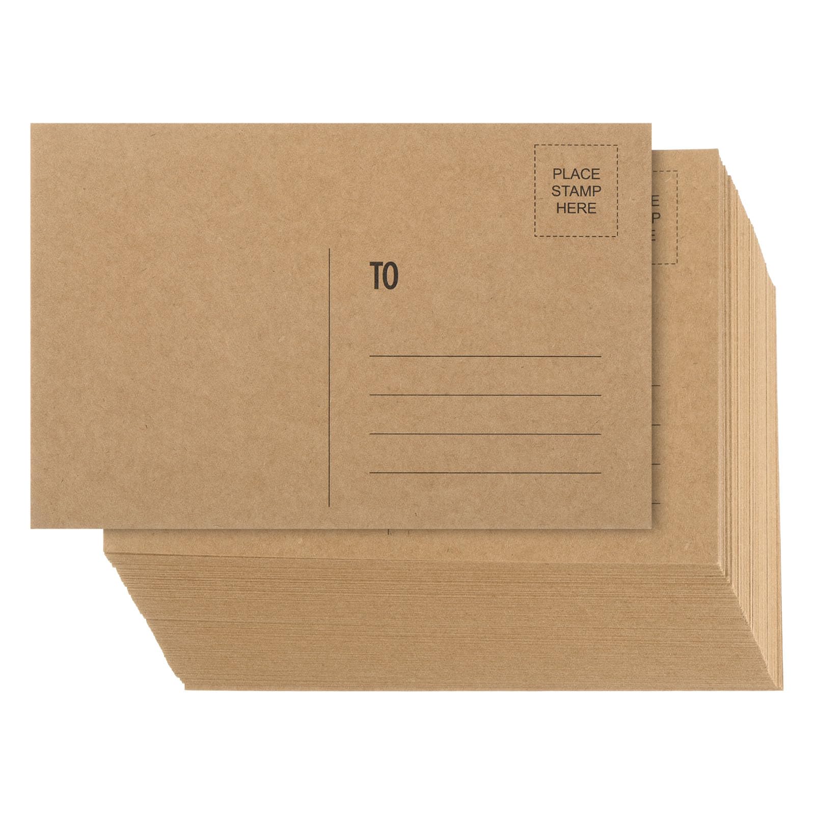 PATIKIL 300 Paquetes de Tarjetas Postales en Blanco 4 x 6 250gsm Marrón