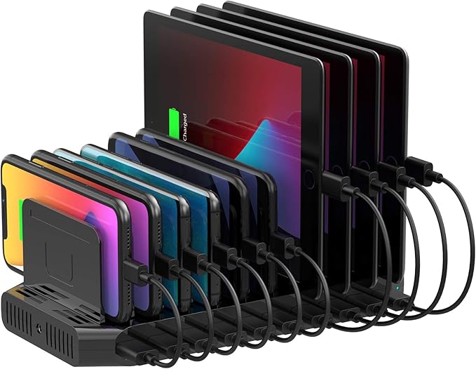 Unitek 60W USB Charging Station, 10 Ports Multi Charging Station with