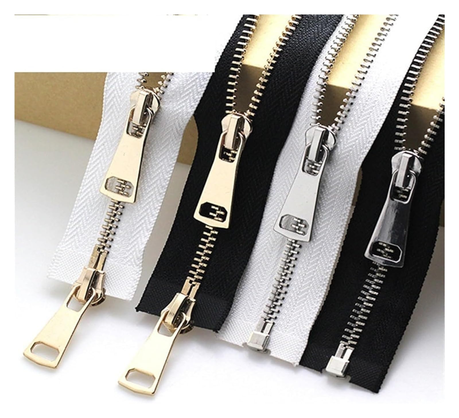 Cremallera Bidireccional de 60-150 cm con Deslizadores para Coser Chaquetas Y Abrigos. Kit de Reparación de Cremalleras. Accesorios de Bricolaje para Abrigos, Chaquetas Y Prendas de Abrigo./W