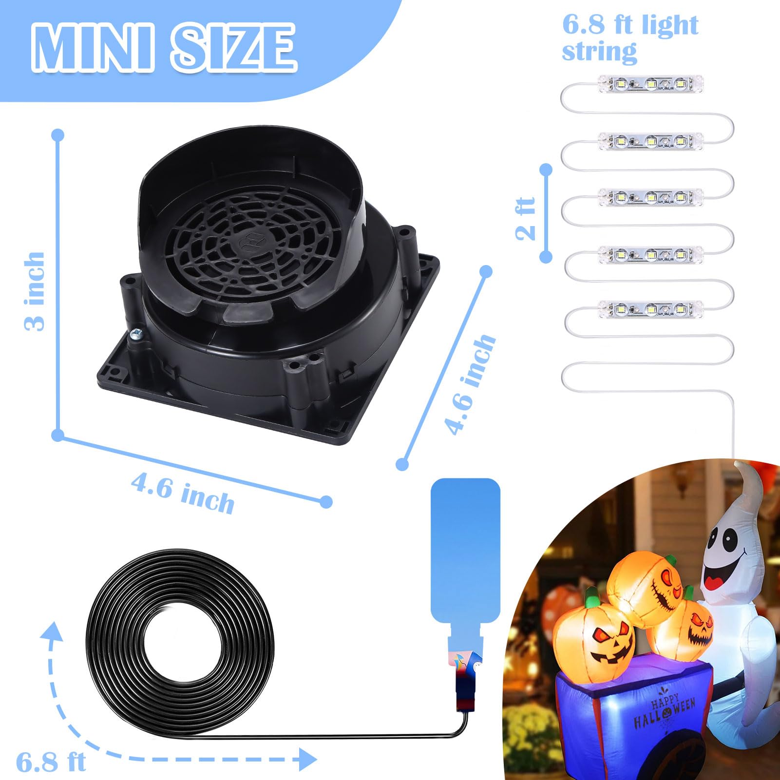 Ventilateur Soufflant, Souffleur D'air Gonflable Largement Utilisé Long