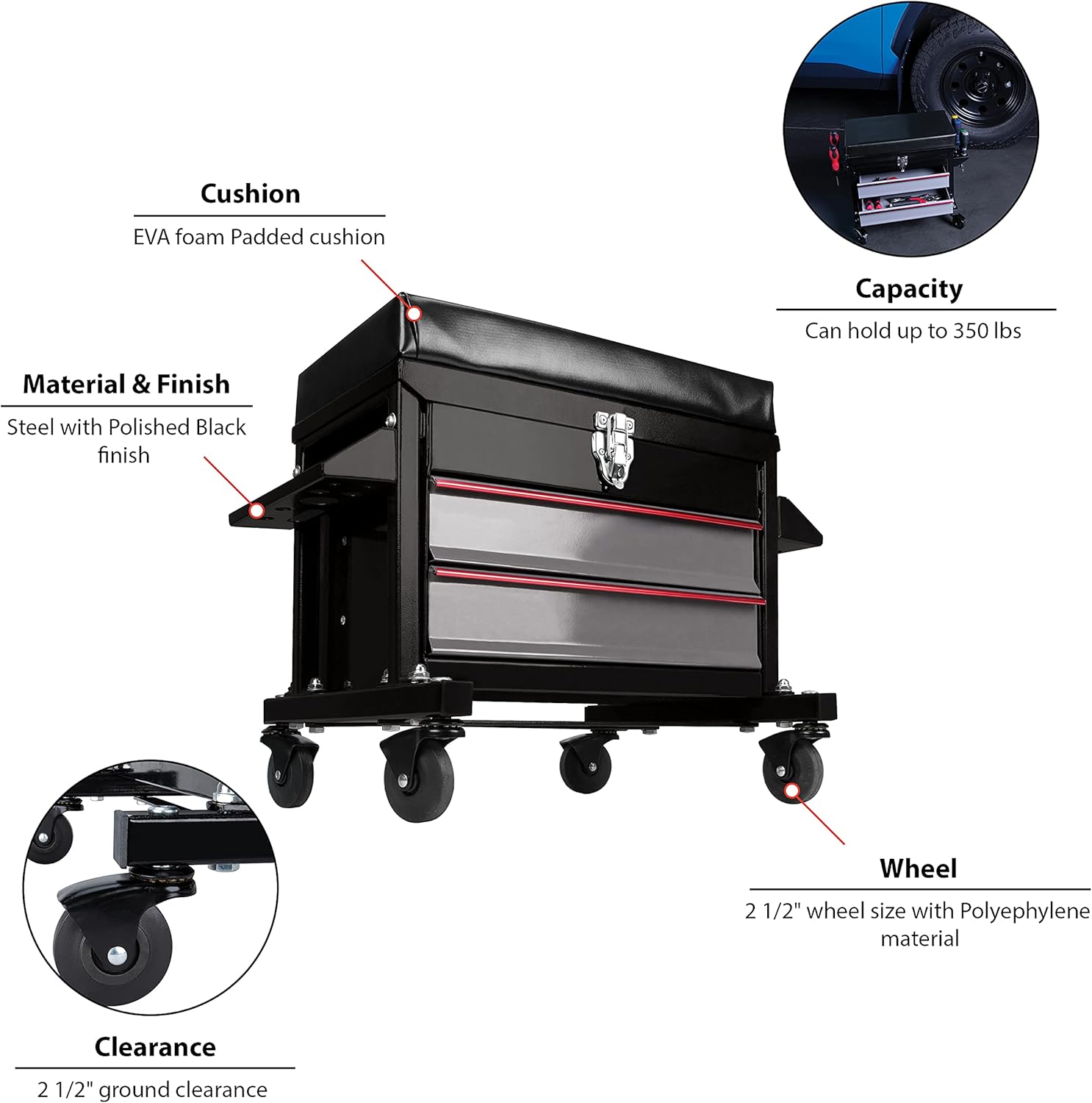 Bеѕt Dеаl Performance Tool W85024 Tool, 16x9-inch Seat, Black