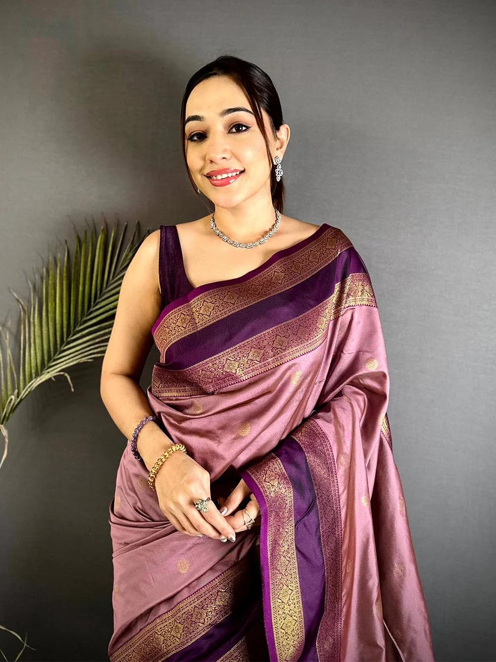 SGF11 Women's Kanjivaram Pure Soft Silk Saree With Unstiched Blouse Piece product image 2