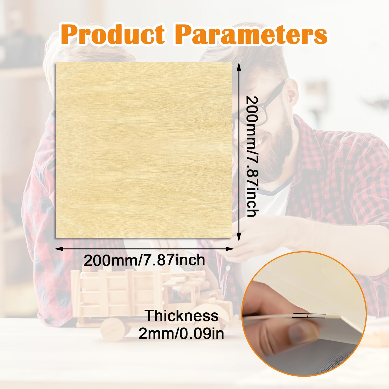10 Pannelli In Legno Di Balsa E Tiglio Per Fai Da Te – 30x30 Cm, Spessore 2 Mm – Per Modellismo E Pirografia