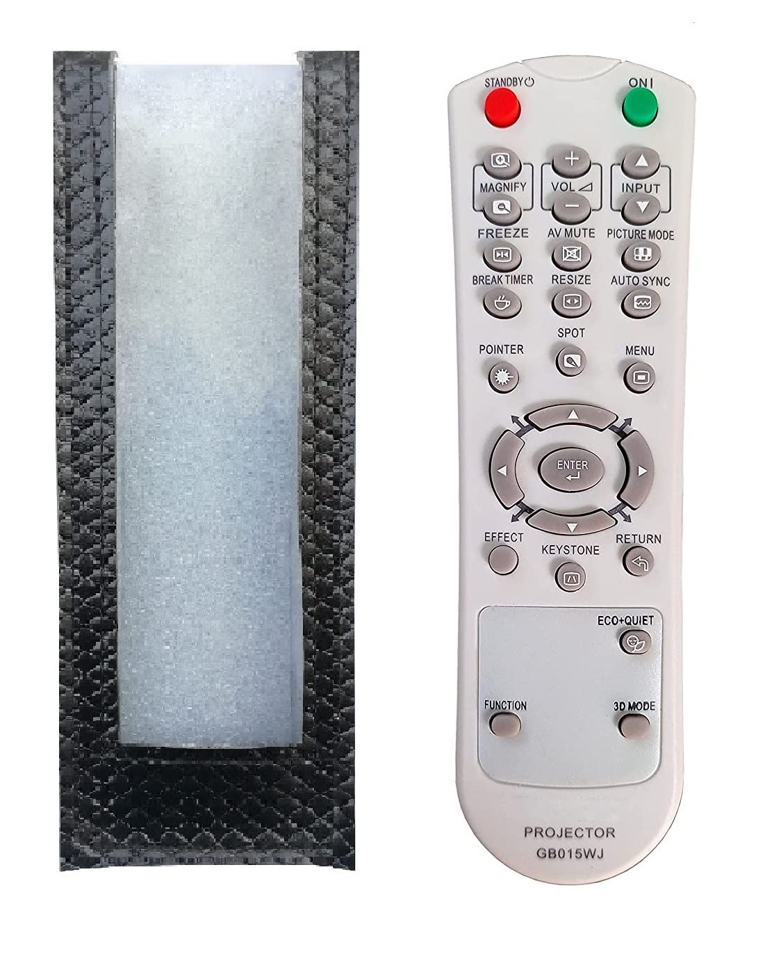 BhalTech PU Leather Remote Case Cover Perfect Fitting Specially Designed Fully Protective Remote Cover (Only Remote Cover) Pls Check Your Remote Dimensions Compatible for Sharp Projector GB015WJ