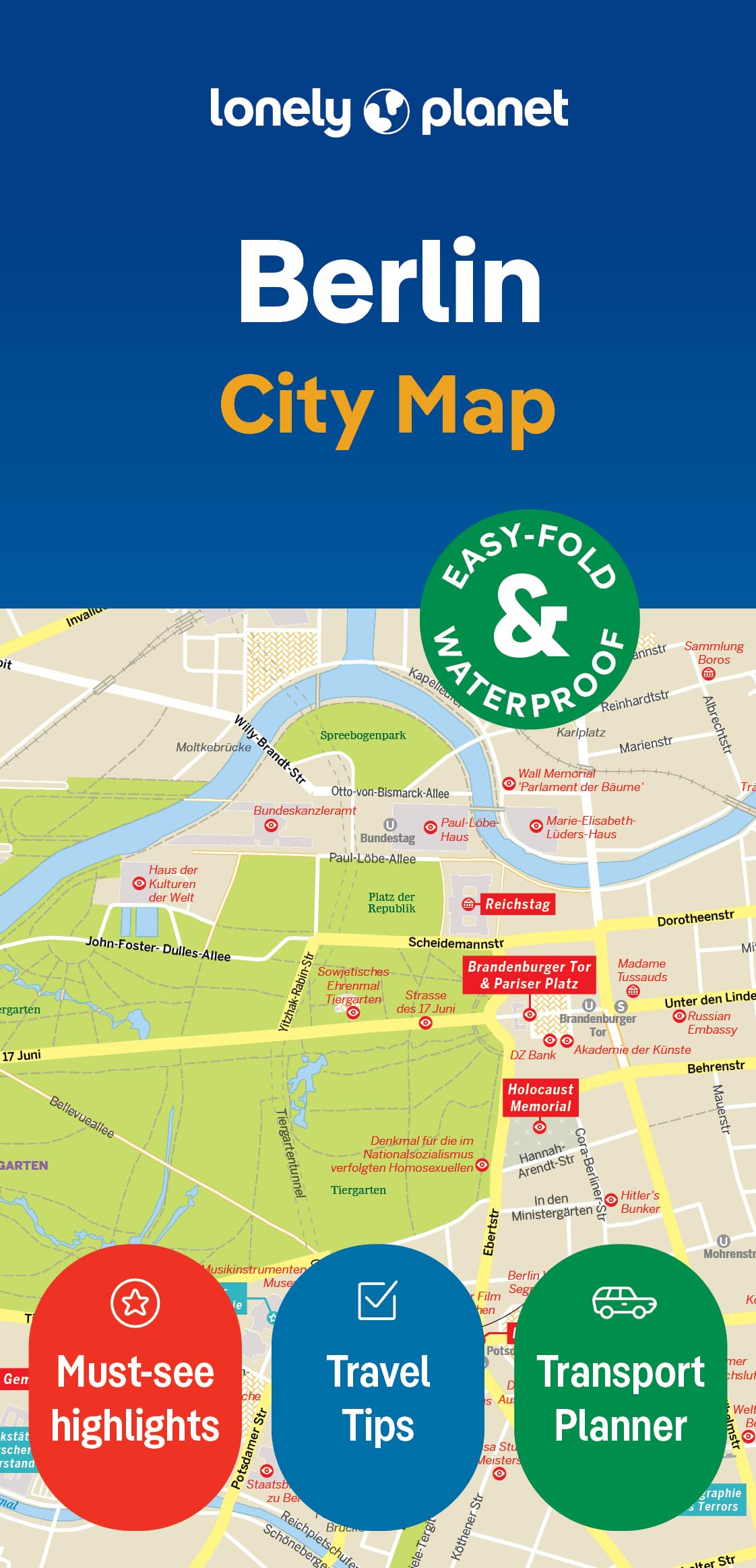 Lonely Planet Berlin City Map by Lonely Planet SHEET MAP 9781787015319