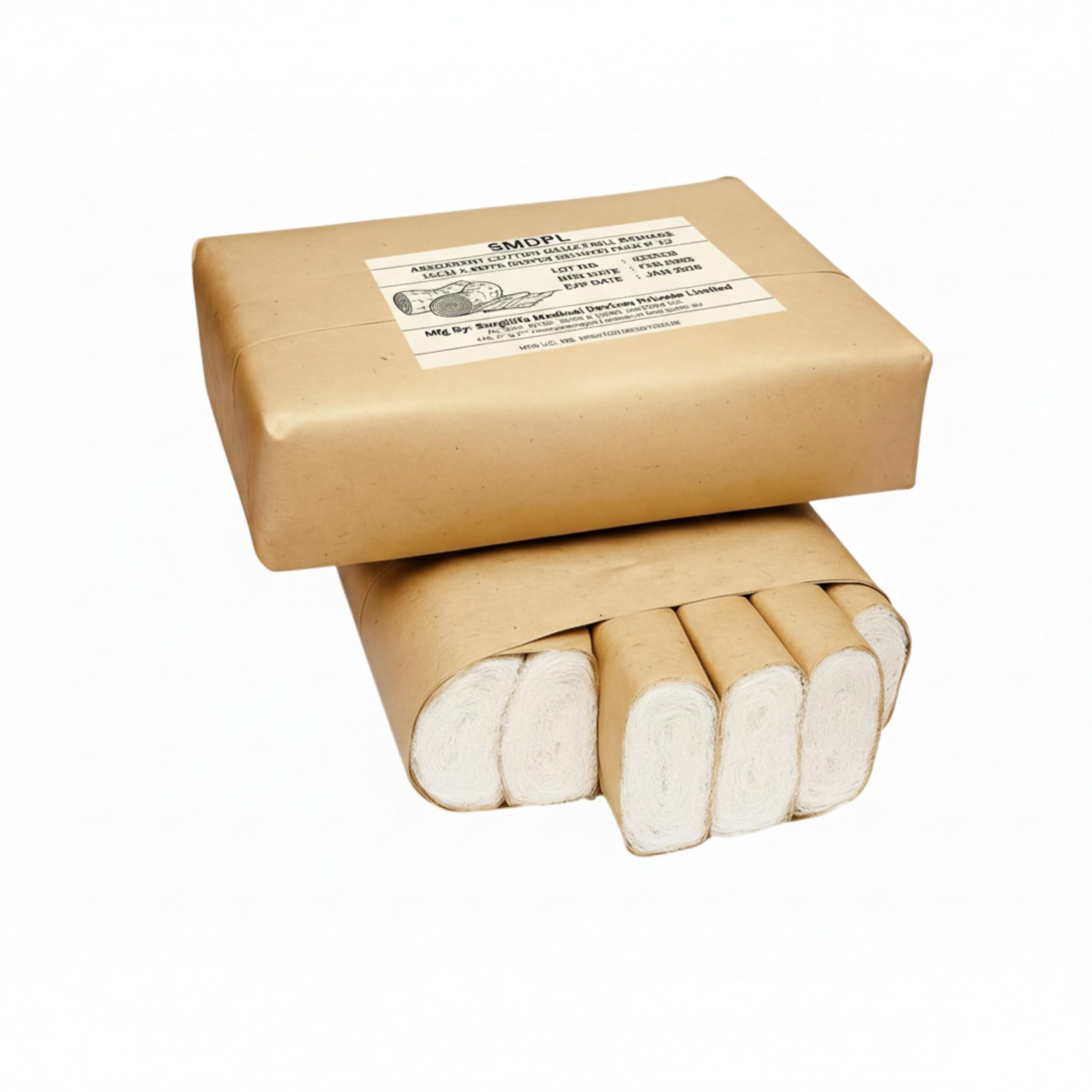 SMDPL Gauze Roll Bandage 15cm x 4mtr – Cotton Gauze | Medical Wrap for Wound Care, First Aid & Surgical Use Pack of 12