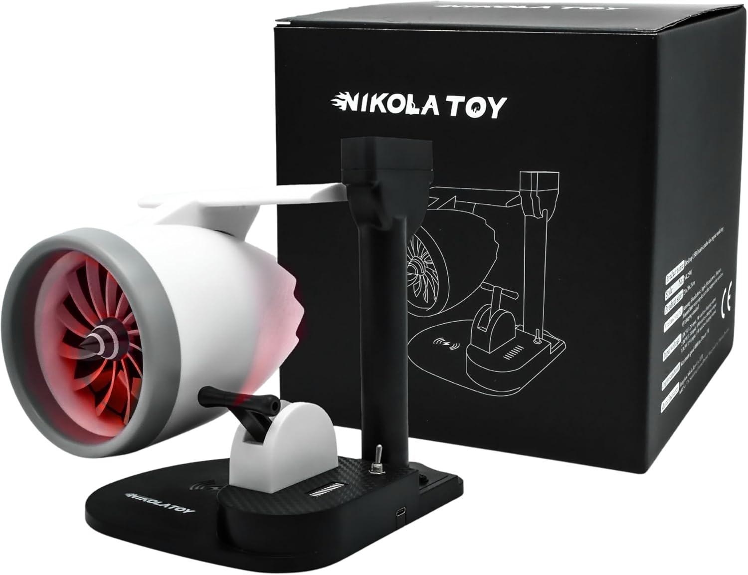 New Desktop Jet Engine Model with Humidifier and Colorful Lights – Creative Aviation-Inspired Tech Decor Gift (Blue Dual Turbofan) image 2