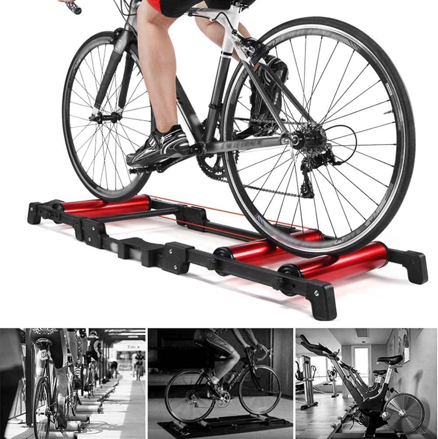 Bike Trainer Stand Bike Trainer Stand,Bike Roller Trainer,Cycling Racks & Stands,Bike Trainer Accessories,Exercise Fitness Stand Tool,for 24-29inch Bike
