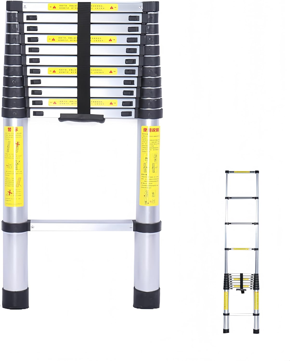 伸縮はしご2m / 2.6m / 3.2m / 3.8m、高耐久アルミニウム製折りたたみ式伸縮はしご、ホームルーフトップテントRV屋