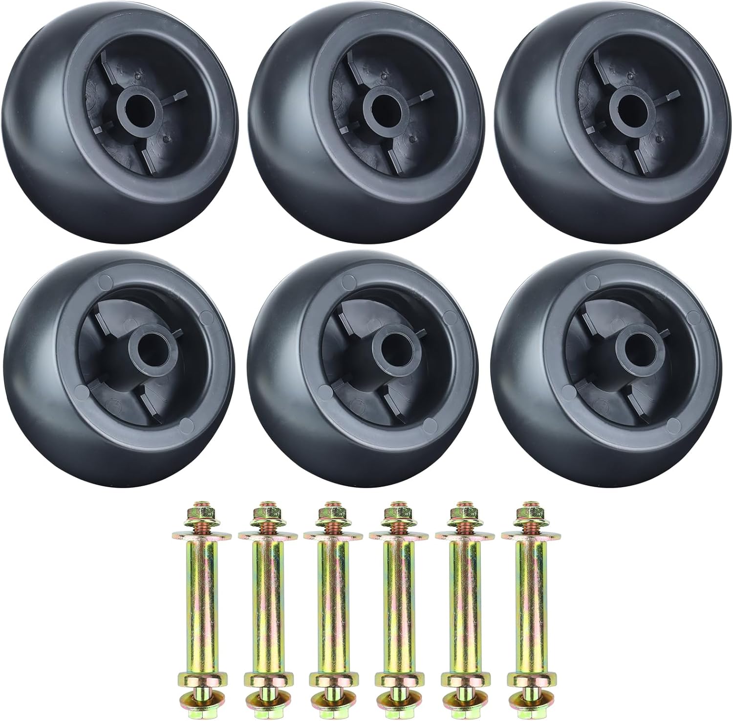 6 Pack 116-9981 Anti-Scalp Roller Kit Replace Exmark 116-9981 Anti-Scalp Roller Kit 103-5364, 103-7363, 103-3168, 109-2098, 103-7263, 116 9981 1169981 for Exmark lazer z 60 Deck Wheels