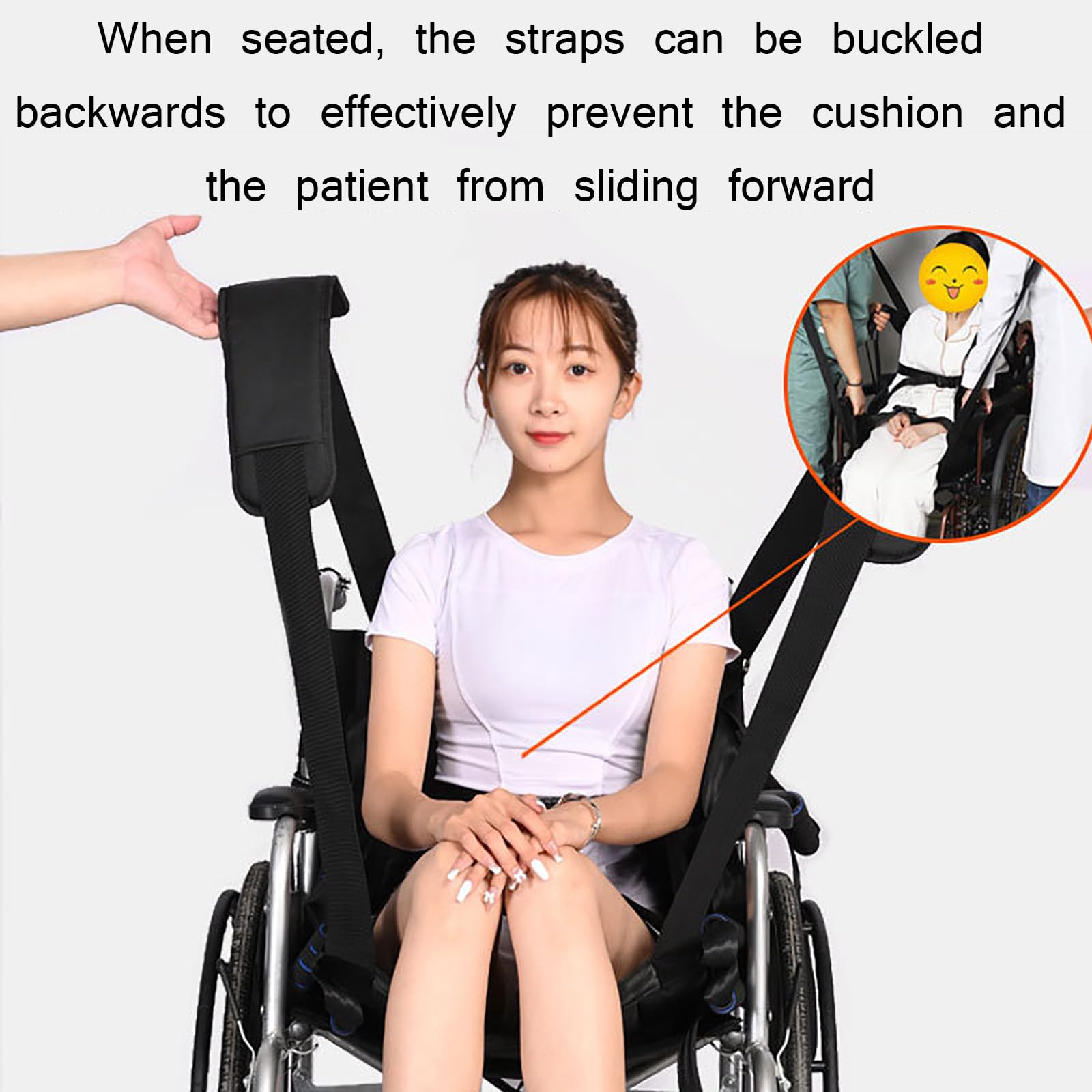 Pedane per Scale, Cintura di Trasferimento per Sedia a Rotelle, Design a Doppia Maniglia, Cinghia Antiscivolo Multiuso, Tessuto Oxford in PVC Impermeabile, per Disabilità degli Arti Inferiori e Pazi