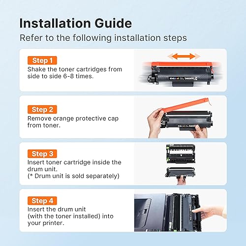 Vista 129 de E-Z Ink Cartucho de tóner compatible TN433 de repuesto para Brother TN433 TN-433 TN433bk TN431 para usar con impresora Brother MFC-L8900Cdw